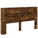 vidaXL Čelo postele so stroboskopom Údený Dub 180 x 16,5 x 103,5 cm – Obrázok 2