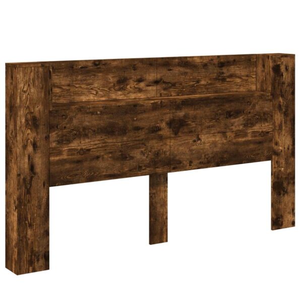 vidaXL Čelo postele so stroboskopom Údený Dub 180 x 16,5 x 103,5 cm – Obrázok 2