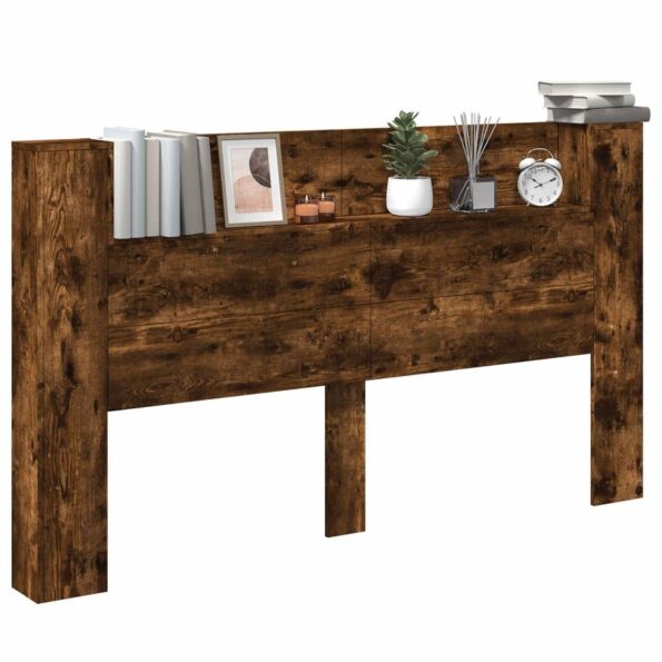 vidaXL Čelo postele so stroboskopom Údený Dub 180 x 16,5 x 103,5 cm – Obrázok 3