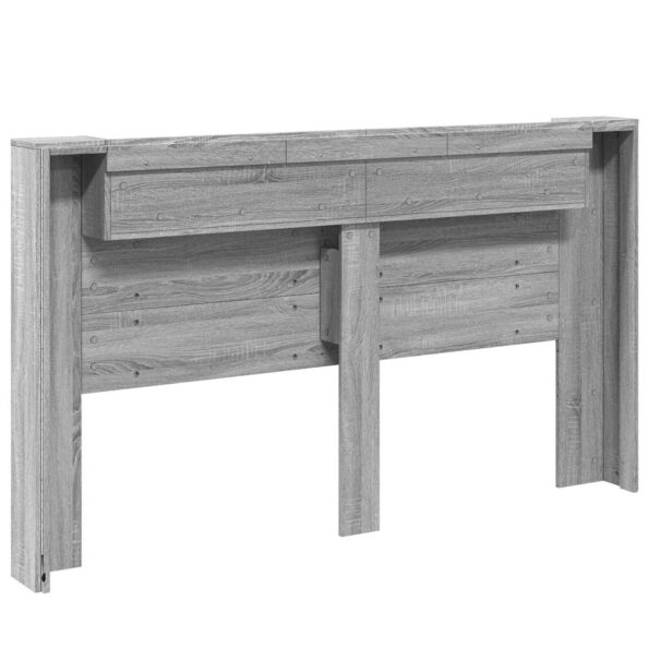 vidaXL Čelo postele so stroboskopom Sivá Sonoma 180 x 16,5 x 103,5 cm – Obrázok 7