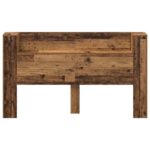 vidaXL Čelo postele so stroboskopom Staré drevo 180 x 16,5 x 103,5 cm – Obrázok 5