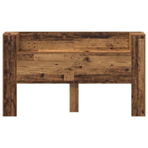 vidaXL Čelo postele so stroboskopom Staré drevo 180 x 16,5 x 103,5 cm – Obrázok 5
