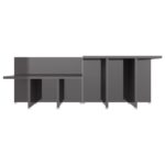 vidaXL Konferenčné stolíky 2 ks, lesklé sivé 111,5x50x33 cm – Obrázok 5