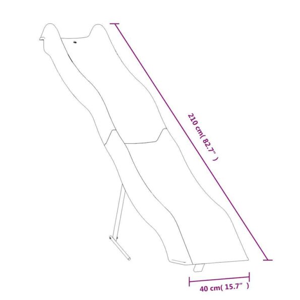 vidaXL Šmýkačka modrá 210x40 cm polypropylén – Obrázok 7