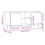 vidaXL TV skrinka dub sonoma 104x35x50 cm kompozitné drevo – Obrázok 11
