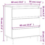 vidaXL Komoda dymový dub 60x35x70 cm spracované drevo – Obrázok 11
