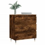 vidaXL Komoda dymový dub 60x35x70 cm spracované drevo – Obrázok 3
