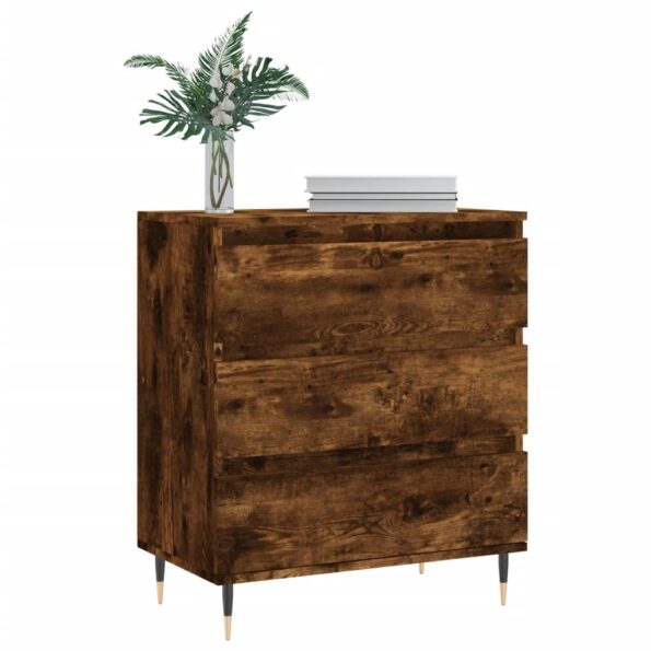 vidaXL Komoda dymový dub 60x35x70 cm spracované drevo – Obrázok 3