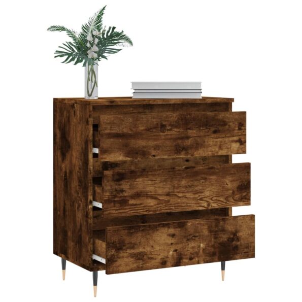 vidaXL Komoda dymový dub 60x35x70 cm spracované drevo – Obrázok 4