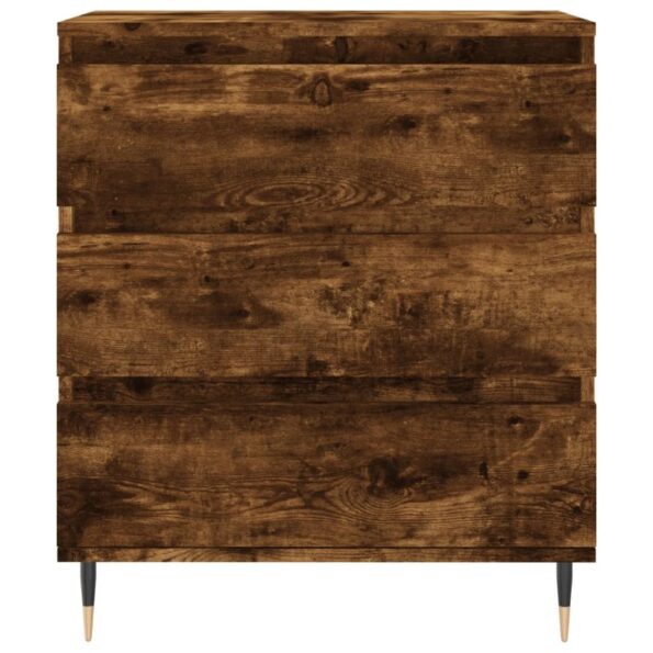 vidaXL Komoda dymový dub 60x35x70 cm spracované drevo – Obrázok 5