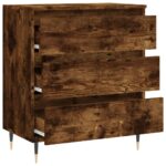 vidaXL Komoda dymový dub 60x35x70 cm spracované drevo – Obrázok 6