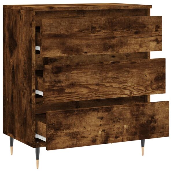 vidaXL Komoda dymový dub 60x35x70 cm spracované drevo – Obrázok 6