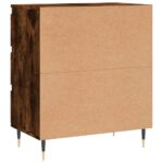 vidaXL Komoda dymový dub 60x35x70 cm spracované drevo – Obrázok 8