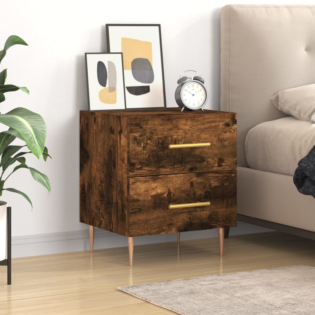 827286_1.jpg vidaXL Nočný stolík dymový dub 40x35x47,5 cm kompozitné drevo – Obrázok 1