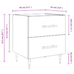 vidaXL Nočný stolík dymový dub 40x35x47,5 cm kompozitné drevo – Obrázok 12