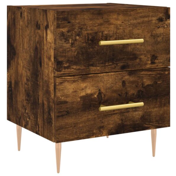 vidaXL Nočný stolík dymový dub 40x35x47,5 cm kompozitné drevo – Obrázok 2