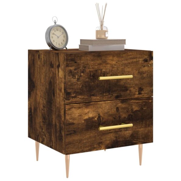 vidaXL Nočný stolík dymový dub 40x35x47,5 cm kompozitné drevo – Obrázok 3