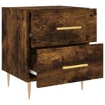 vidaXL Nočný stolík dymový dub 40x35x47,5 cm kompozitné drevo – Obrázok 5
