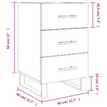 vidaXL Nočný stolík dub sonoma 40x40x66 cm kompozitné drevo – Obrázok 12