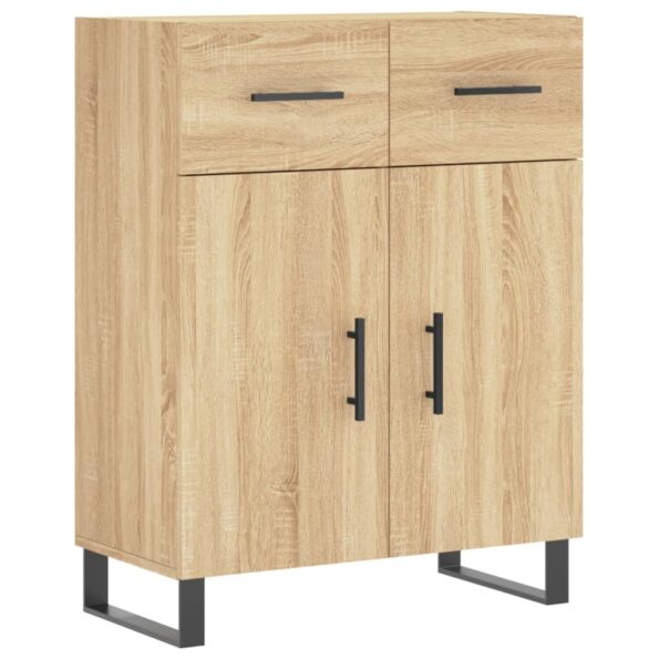 vidaXL Komoda dub sonoma 69,5x34x90 cm kompozitné drevo – Obrázok 2
