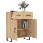 vidaXL Komoda dub sonoma 69,5x34x90 cm kompozitné drevo – Obrázok 4