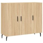 vidaXL Komoda dub sonoma 90x34x80 cm kompozitné drevo – Obrázok 2