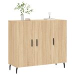 vidaXL Komoda dub sonoma 90x34x80 cm kompozitné drevo – Obrázok 3
