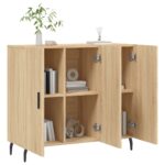 vidaXL Komoda dub sonoma 90x34x80 cm kompozitné drevo – Obrázok 4