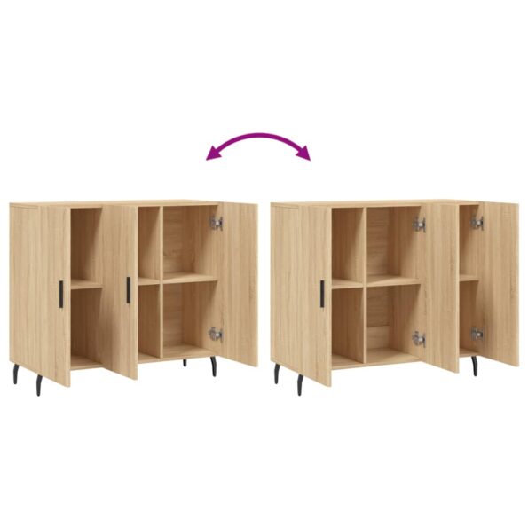 vidaXL Komoda dub sonoma 90x34x80 cm kompozitné drevo – Obrázok 9