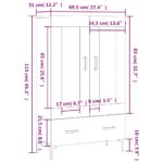 vidaXL Vysoká skrinka dub sonoma 69,5x31x115 cm kompozitné drevo – Obrázok 13