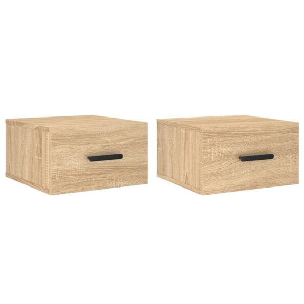 vidaXL Nástenné nočné stolíky 2 ks dub sonoma 35x35x20 cm – Obrázok 2
