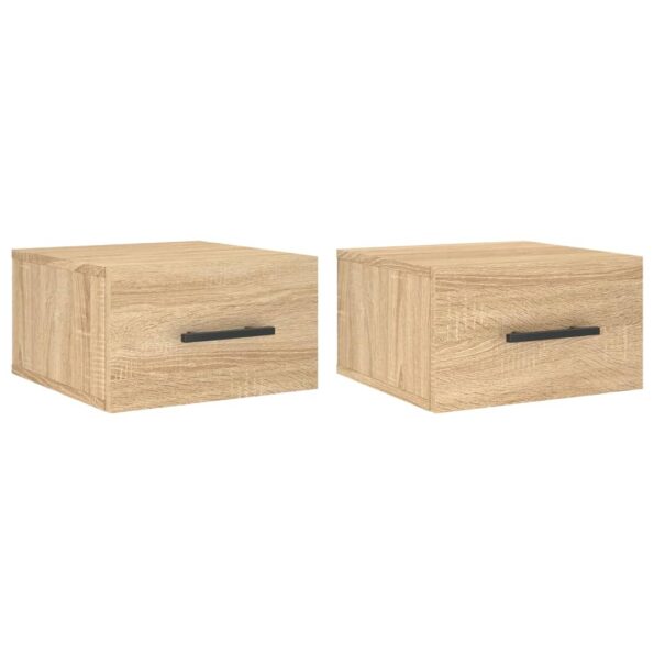 vidaXL Nástenné nočné stolíky 2 ks dub sonoma 35x35x20 cm – Obrázok 2