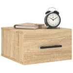 vidaXL Nástenné nočné stolíky 2 ks dub sonoma 35x35x20 cm – Obrázok 3