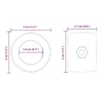 vidaXL Futbalové ložiská pre stôl 10 pcs Čierna 3 x 3 x 1,4 cm Plast – Obrázok 6