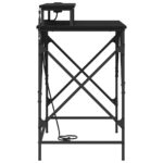 vidaXL Stôl s poličkou Čierny dub 100 x 50 x 86,5 cm Kompozitné drevo – Obrázok 8