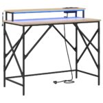 vidaXL Stôl s poličkou Sonoma dub 100 x 50 x 86,5 cm Kompozitné drevo – Obrázok 2