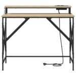 vidaXL Stôl s poličkou Sonoma dub 100 x 50 x 86,5 cm Kompozitné drevo – Obrázok 7