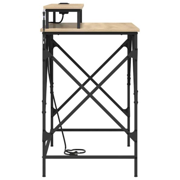 vidaXL Stôl s poličkou Sonoma dub 100 x 50 x 86,5 cm Kompozitné drevo – Obrázok 8
