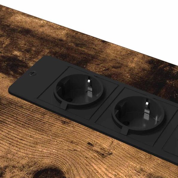 vidaXL Stôl Tmavý dub 100 x 50 x 86.5 cm Kompozitné drevo – Obrázok 10
