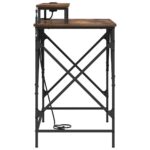 vidaXL Stôl Tmavý dub 100 x 50 x 86.5 cm Kompozitné drevo – Obrázok 8