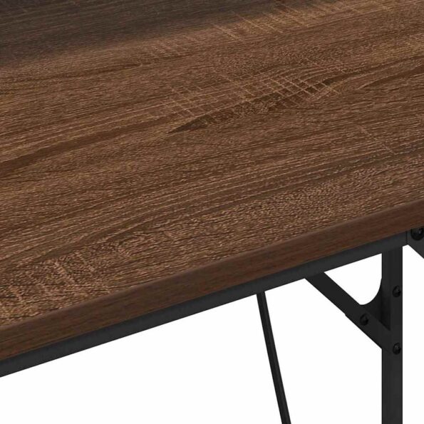 vidaXL Stôl s poličkou Hnedý dub 100 x 50 x 86,5 cm Kompozitné drevo – Obrázok 11