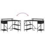 vidaXL Stôl Čierny dub 120 x 79 x 86.5 cm Kompozitné drevo – Obrázok 13