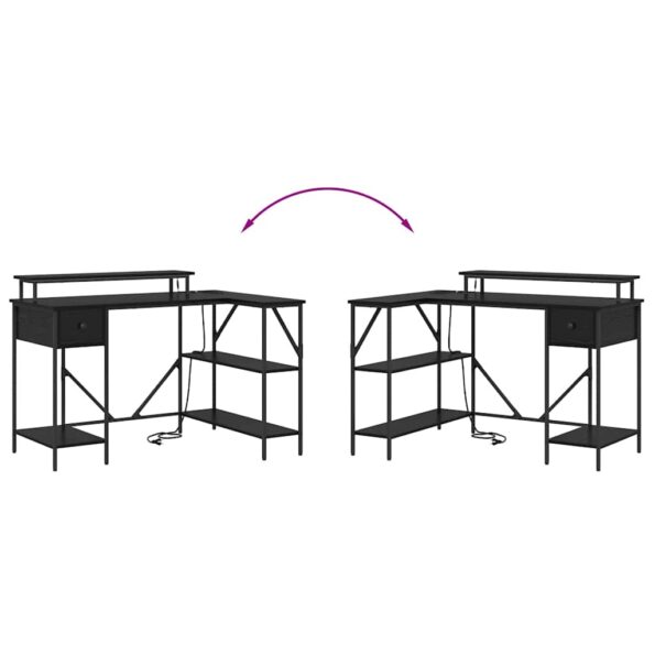 vidaXL Stôl Čierny dub 120 x 79 x 86.5 cm Kompozitné drevo – Obrázok 13