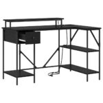 vidaXL Stôl Čierny dub 120 x 79 x 86.5 cm Kompozitné drevo – Obrázok 7