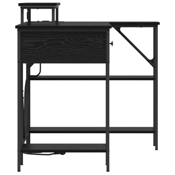 vidaXL Stôl Čierny dub 120 x 79 x 86.5 cm Kompozitné drevo – Obrázok 9