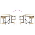 vidaXL Stôl dub sonoma 120 x 79 x 86.5 cm Kompozitné drevo – Obrázok 13