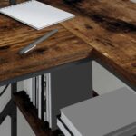 vidaXL Stôl so zásuvkou Dymová dub 120 x 79 x 86,5 cm Kompozitné drevo – Obrázok 6