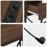 vidaXL Stôl so zásuvkou Hnedý dub 120 x 79 x 86,5 cm Kompozitné drevo – Obrázok 11