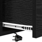 vidaXL Nočný stolík s nabíjacou stanicou Čierny dub Kompozitné drevo – Obrázok 10