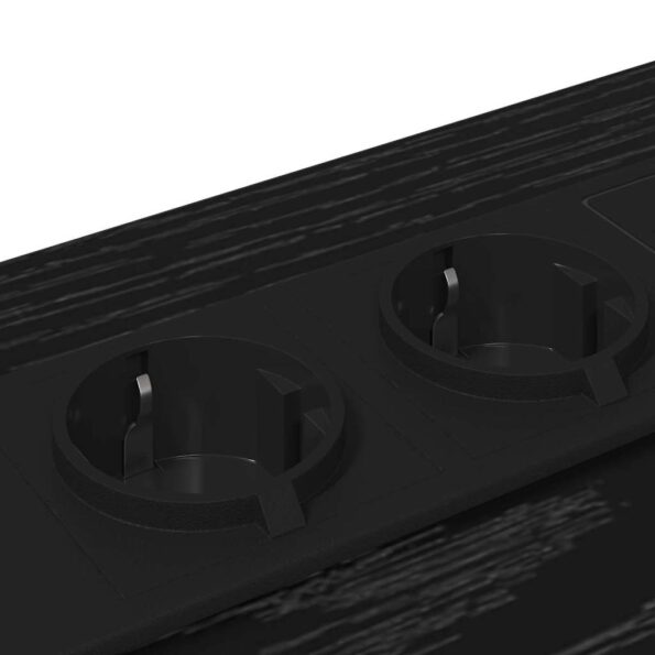 vidaXL Nočný stolík s nabíjacou stanicou Čierny dub Kompozitné drevo – Obrázok 9